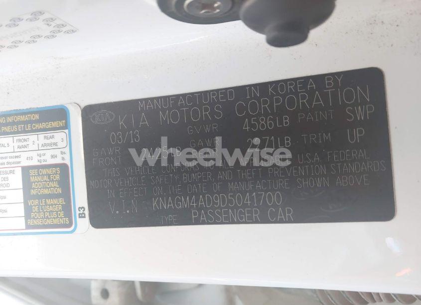 Photo 9 of 2013 Kia Optima HYBRID LX (VIN KNAGM4AD9D5041700)