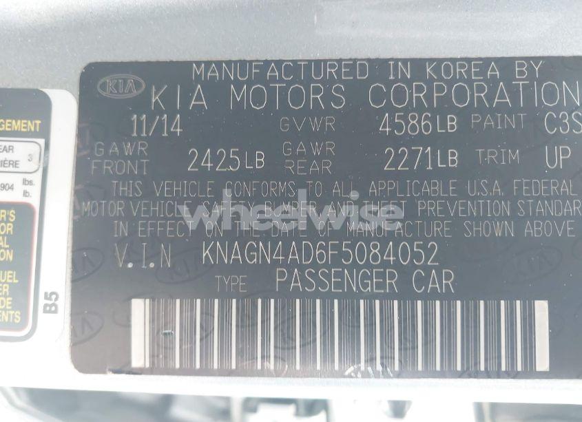 Photo 9 of 2015 Kia Optima HYBRID EX (VIN KNAGN4AD6F5084052)