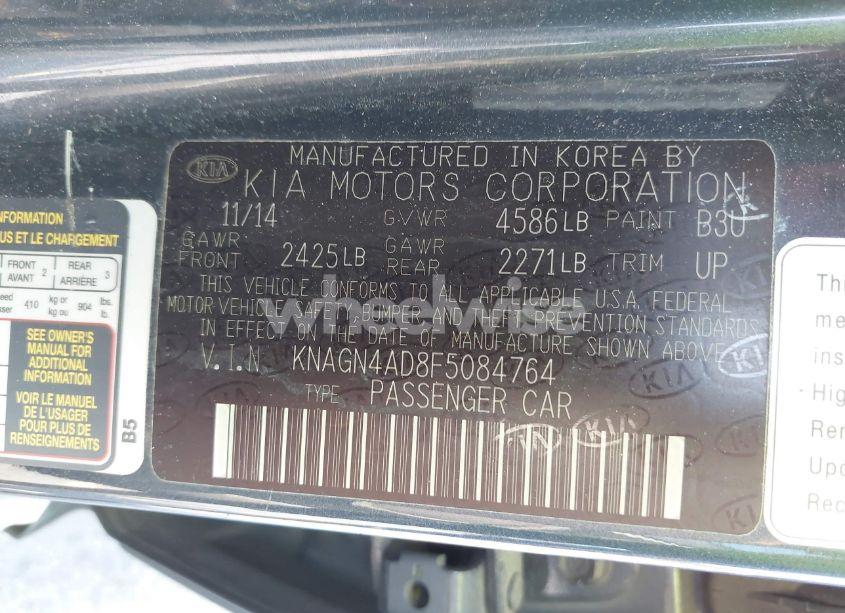 Photo 9 of 2015 Kia Optima HYBRID EX (VIN KNAGN4AD8F5084764)