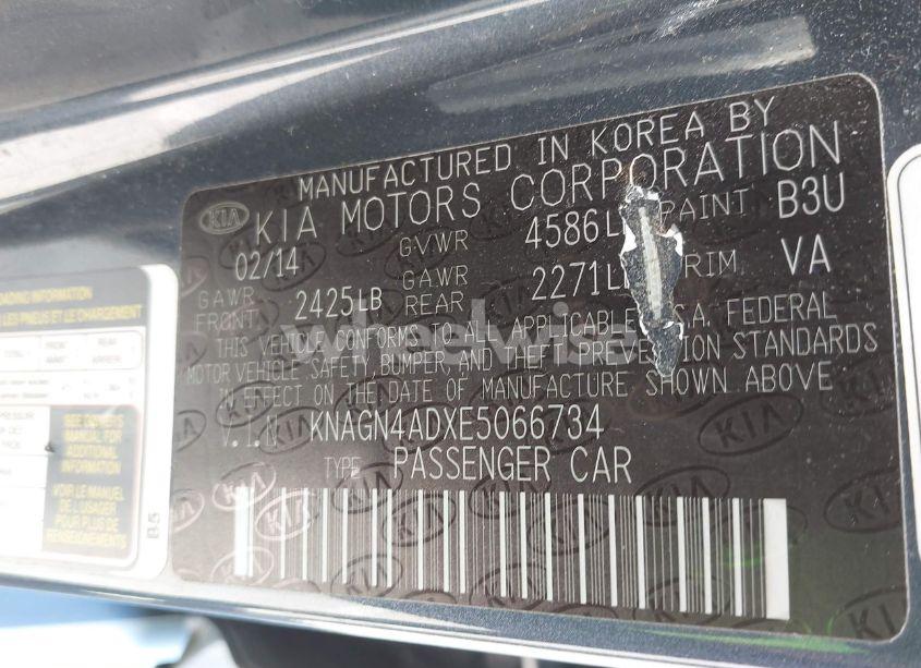 Photo 9 of 2014 Kia Optima HYBRID EX (VIN KNAGN4ADXE5066734)