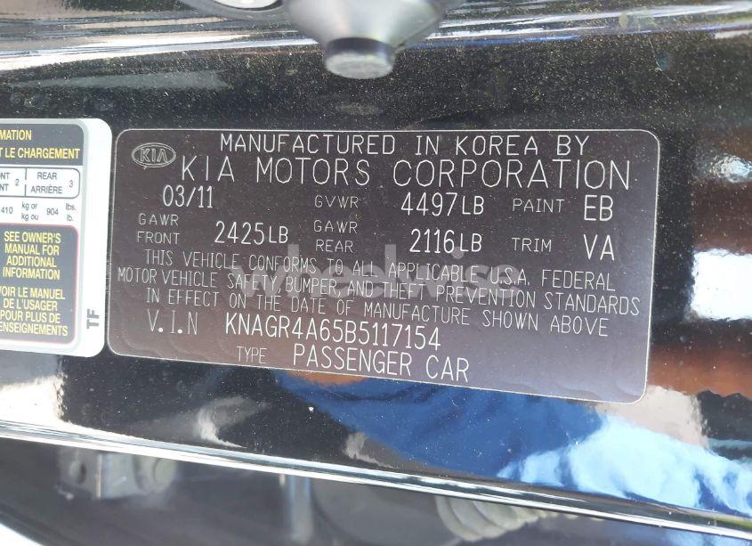 Photo 9 of 2011 Kia Optima SX (VIN KNAGR4A65B5117154)