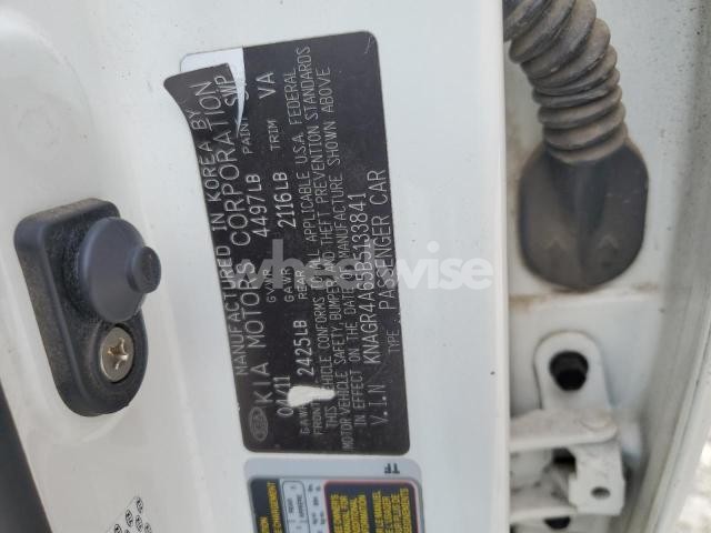 Photo 2 of 2011 KIA OPTIMA SX (VIN KNAGR4A65B5133841)