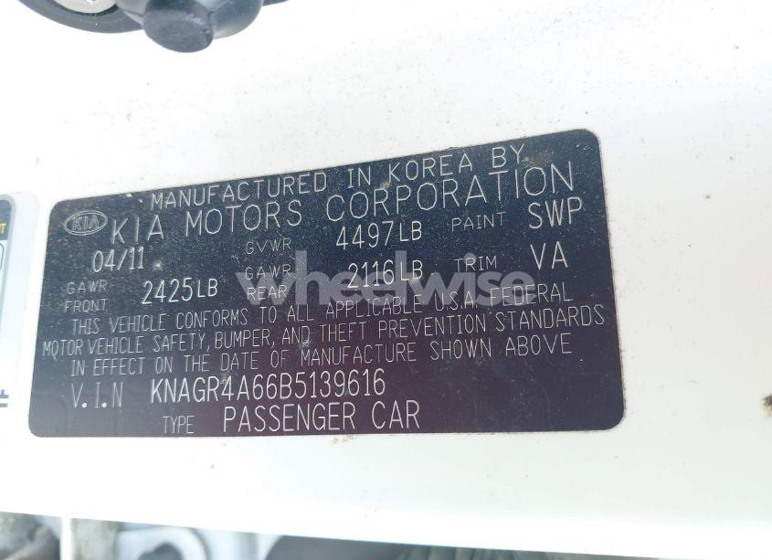 Photo 9 of 2011 Kia Optima SX (VIN KNAGR4A66B5139616)