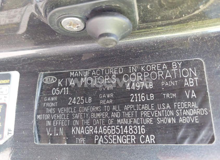 Photo 9 of 2011 Kia Optima SX (VIN KNAGR4A66B5148316)
