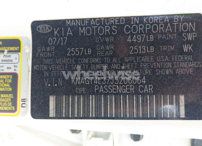 Photo 9 of 2018 Kia Optima LX (VIN KNAGT4L37J5206064)