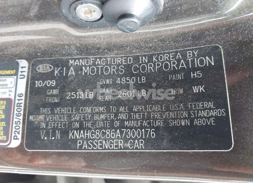 Photo 9 of 2010 Kia Rondo LX (VIN KNAHG8C86A7300176)