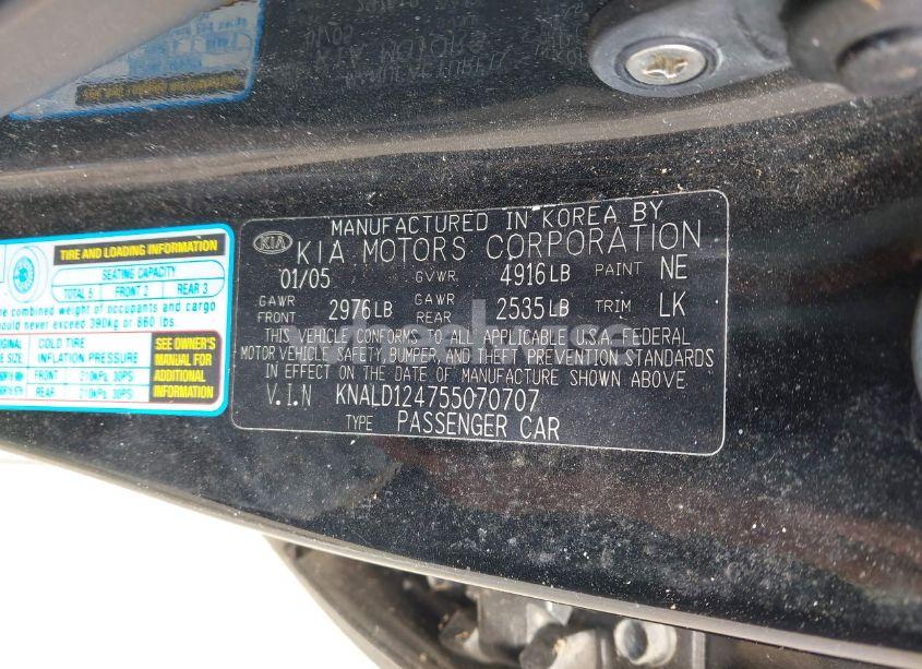 Photo 9 of 2005 Kia Amanti (VIN KNALD124755070707)