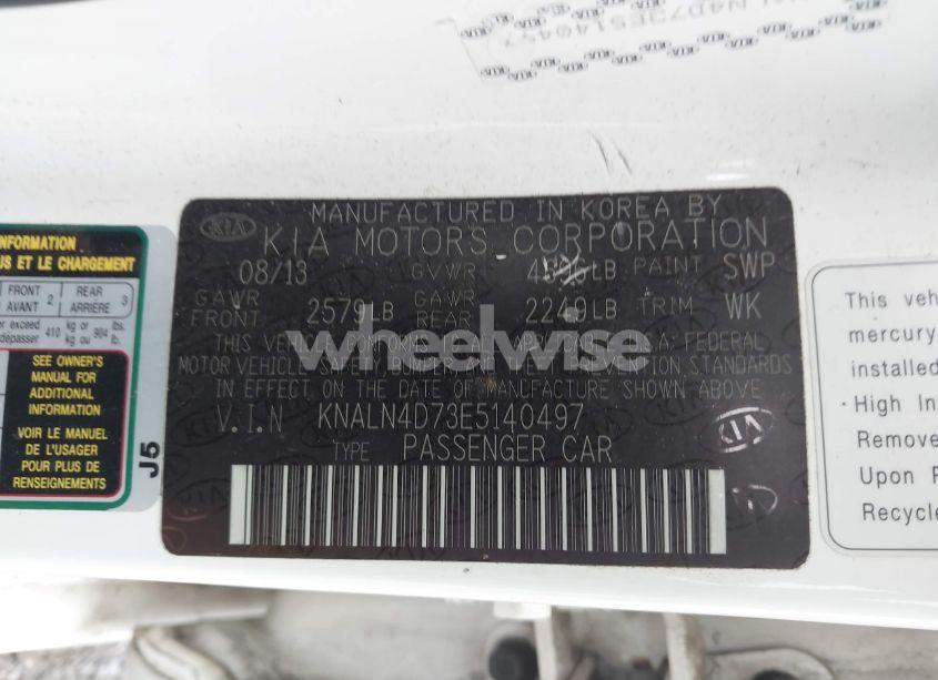 Photo 9 of 2014 Kia Cadenza PREMIUM (VIN KNALN4D73E5140497)