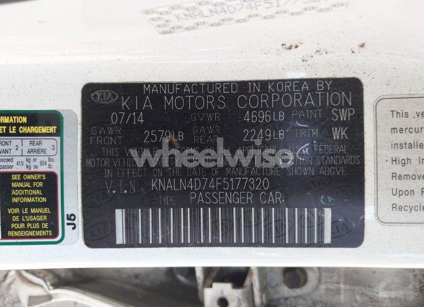 Photo 9 of 2015 Kia Cadenza PREMIUM (VIN KNALN4D74F5177320)