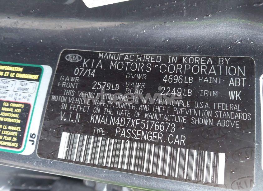 Photo 9 of 2015 Kia Cadenza PREMIUM (VIN KNALN4D7XF5176673)