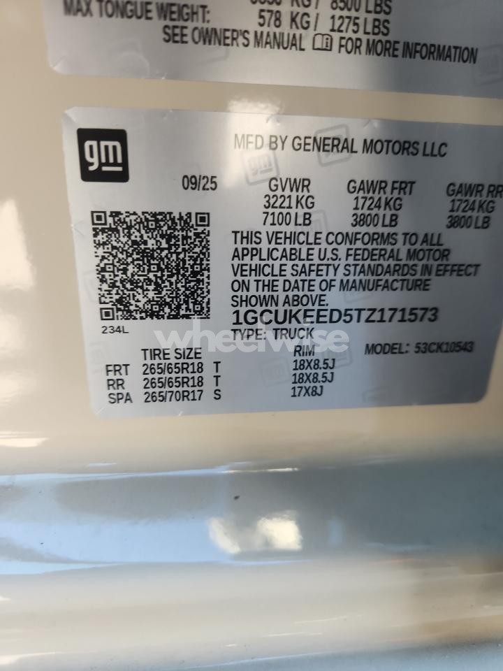 Photo 12 of 2026 CHEVROLET SILVERADO K1500 RST (VIN KNALW4D40F6022874)