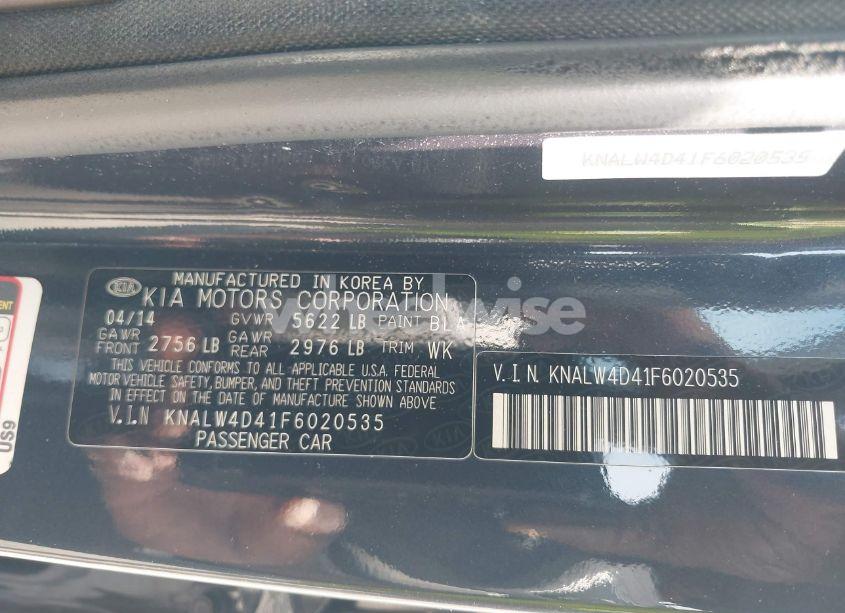 Photo 9 of 2015 Kia K900 LUXURY (VIN KNALW4D41F6020535)