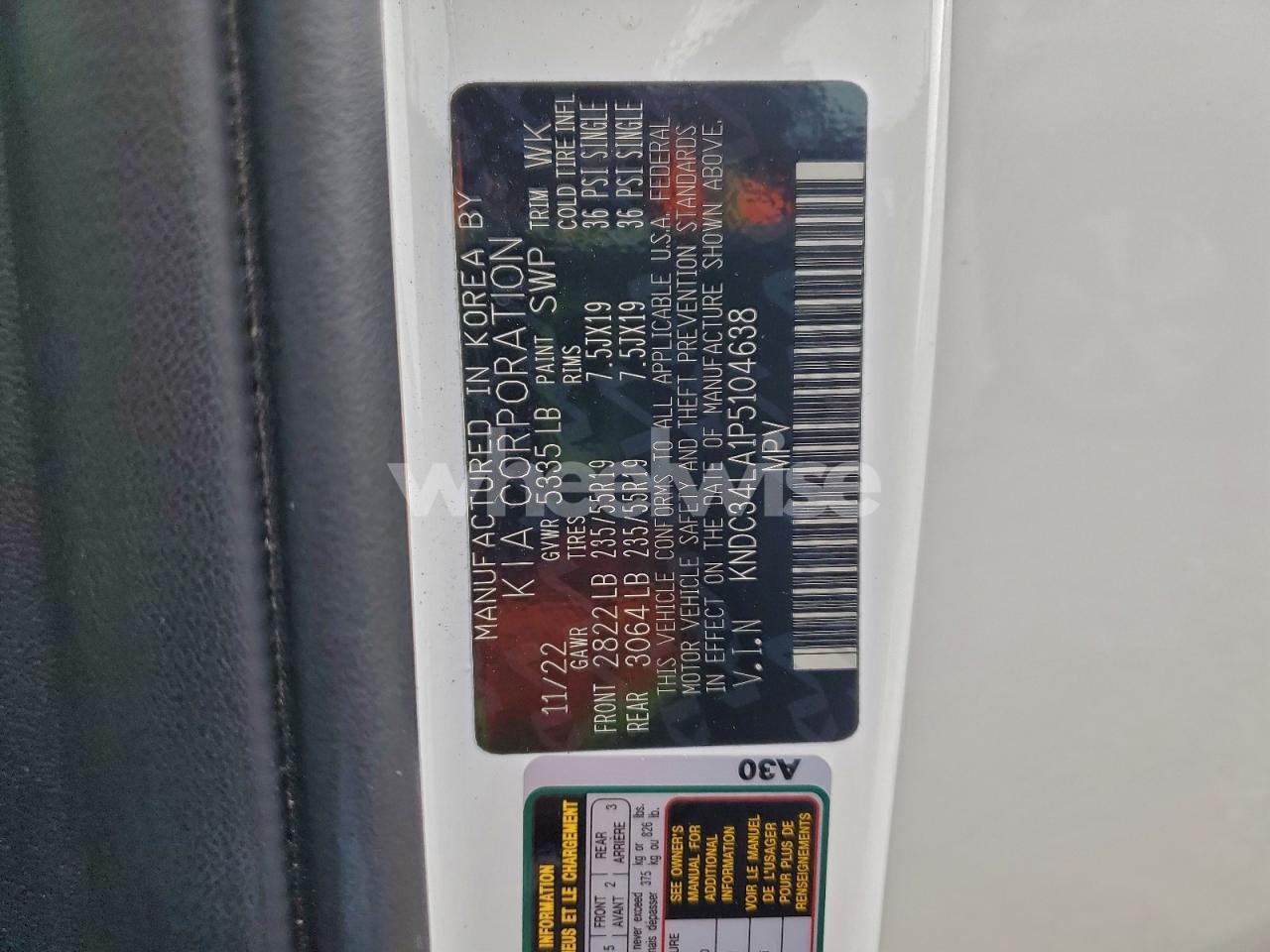 Photo 12 of 2023 KIA EV6 LIGHT (VIN KNDC34LA1P5104638)