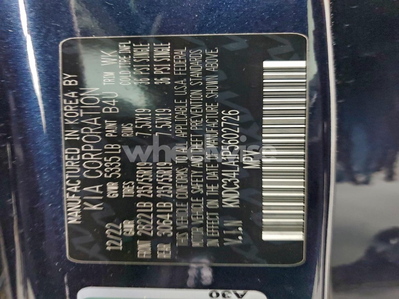 Photo 13 of 2023 KIA EV6 LIGHT (VIN KNDC34LA1P5602726)