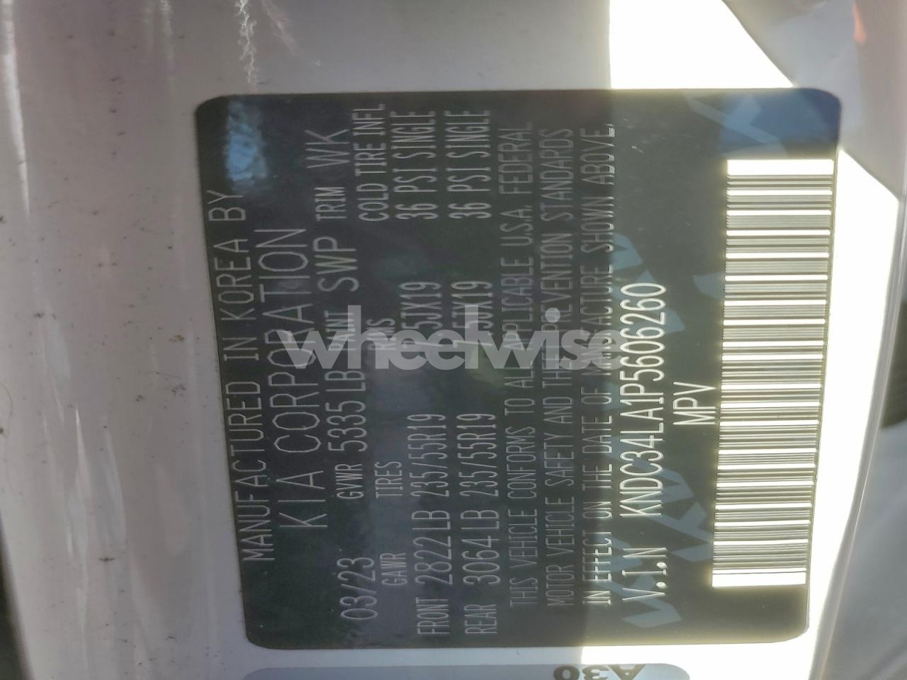 Photo 13 of 2023 KIA EV6 LIGHT (VIN KNDC34LA1P5606260)