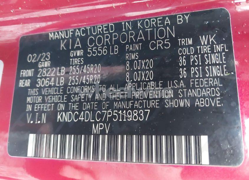 Photo 9 of 2023 Kia Ev6 GT-LINE (VIN KNDC4DLC7P5119837)