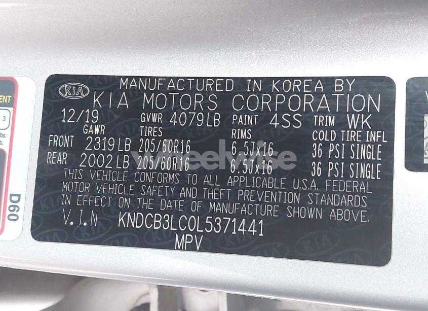 Photo 9 of 2020 Kia Niro LX (VIN KNDCB3LC0L5371441)