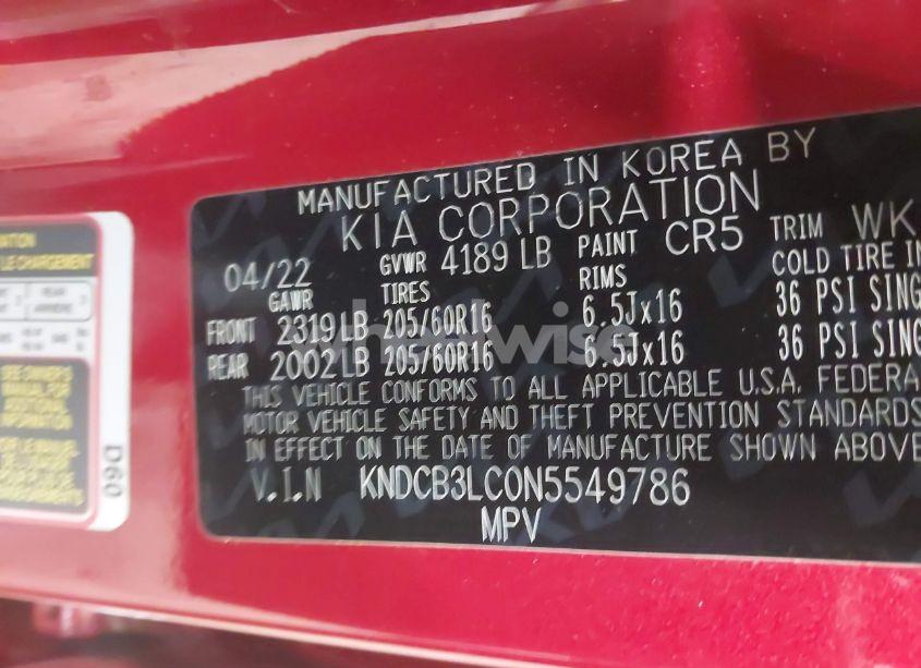 Photo 9 of 2022 Kia Niro LXS (VIN KNDCB3LC0N5549786)