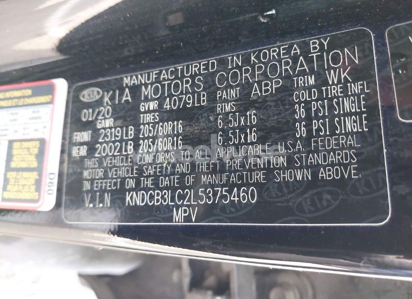 Photo 9 of 2020 Kia Niro LX (VIN KNDCB3LC2L5375460)