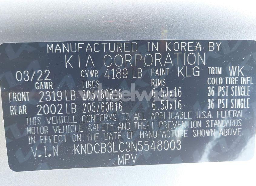 Photo 9 of 2022 Kia Niro LXS (VIN KNDCB3LC3N5548003)