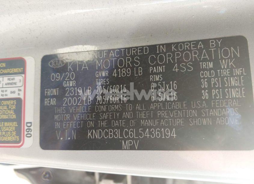 Photo 9 of 2020 Kia Niro LXS (VIN KNDCB3LC6L5436194)