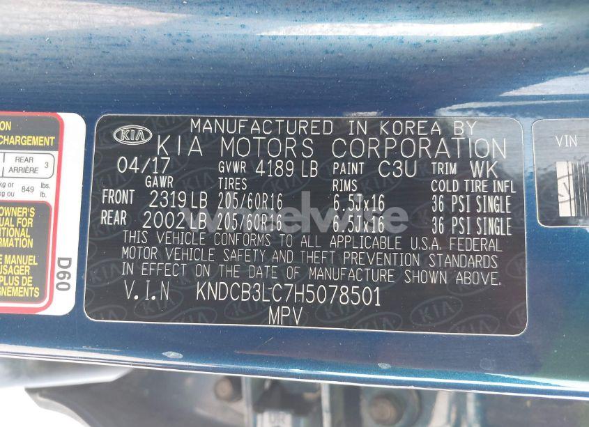 Photo 9 of 2017 Kia Niro LX (VIN KNDCB3LC7H5078501)