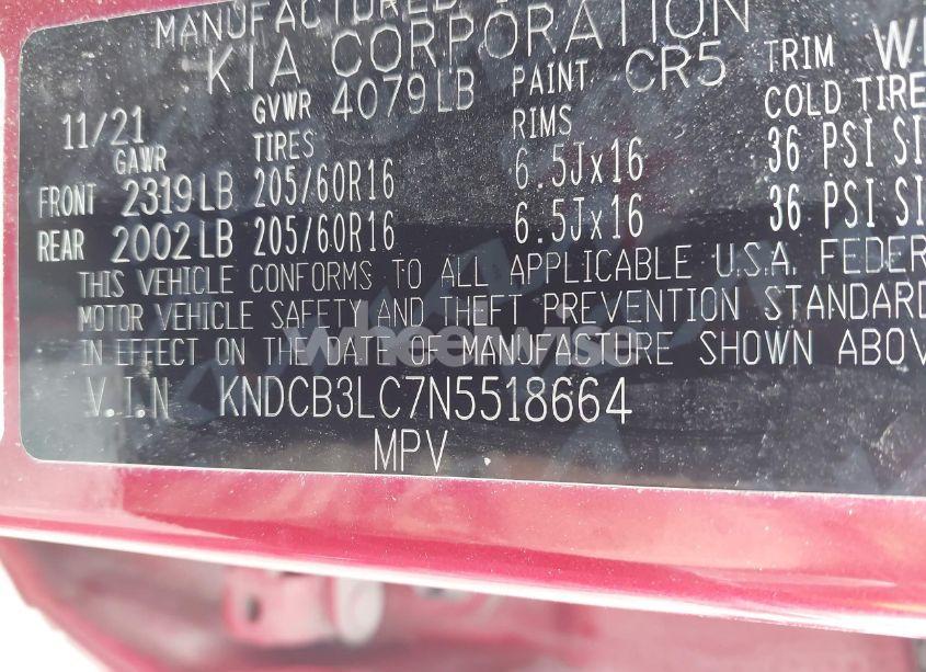 Photo 9 of 2022 Kia Niro LX (VIN KNDCB3LC7N5518664)