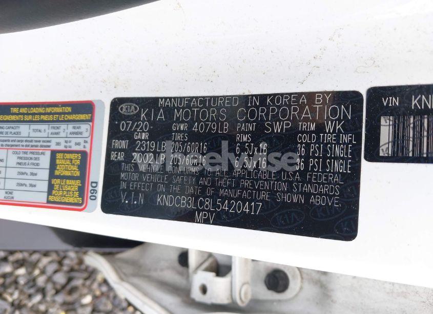 Photo 9 of 2020 Kia Niro LX (VIN KNDCB3LC8L5420417)