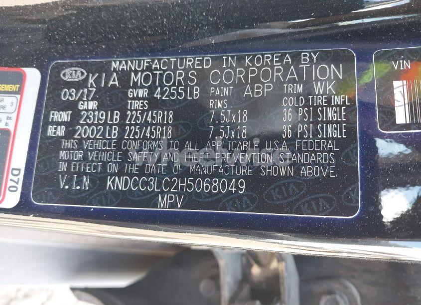 Photo 9 of 2017 Kia Niro EX (VIN KNDCC3LC2H5068049)