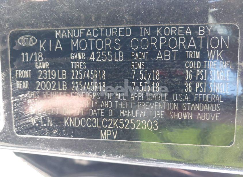 Photo 9 of 2019 Kia Niro S TOURING (VIN KNDCC3LC2K5252303)