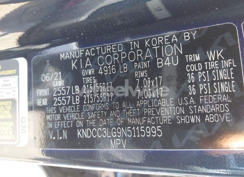 Photo 9 of 2022 Kia Niro EV EX (VIN KNDCC3LG9N5115995)