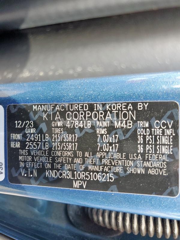 Photo 11 of 2024 KIA NIRO WIND (VIN KNDCR3L10R5106215)