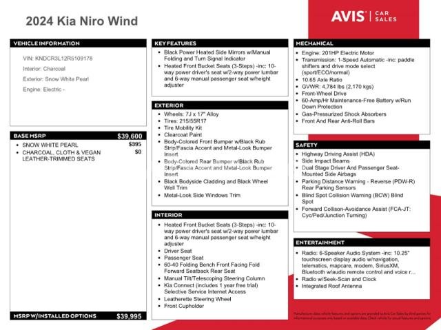 Photo 3 of 2024 KIA NIRO WIND (VIN KNDCR3L12R5109178)