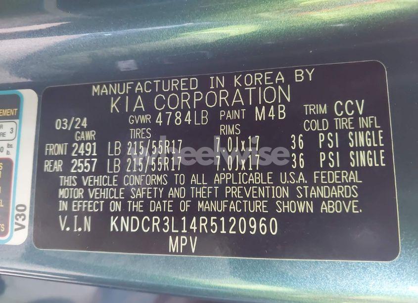 Photo 9 of 2024 Kia Niro WIND (VIN KNDCR3L14R5120960)