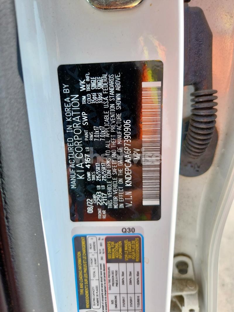 Photo 10 of 2023 KIA SELTOS LX (VIN KNDEPCAA6P7390906)