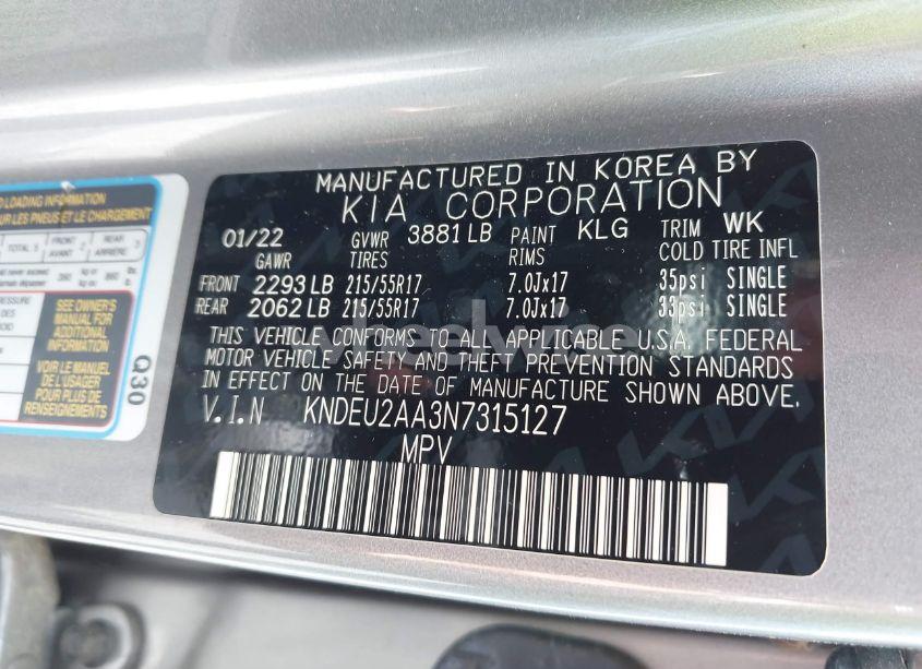 Photo 9 of 2022 Kia Seltos S (VIN KNDEU2AA3N7315127)