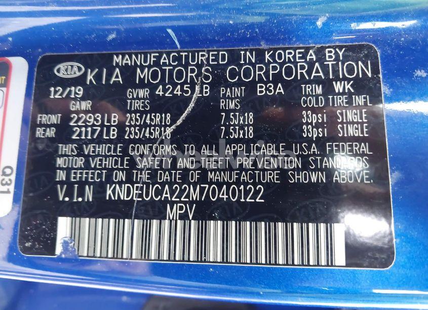 Photo 9 of 2021 Kia Seltos S TURBO (VIN KNDEUCA22M7040122)