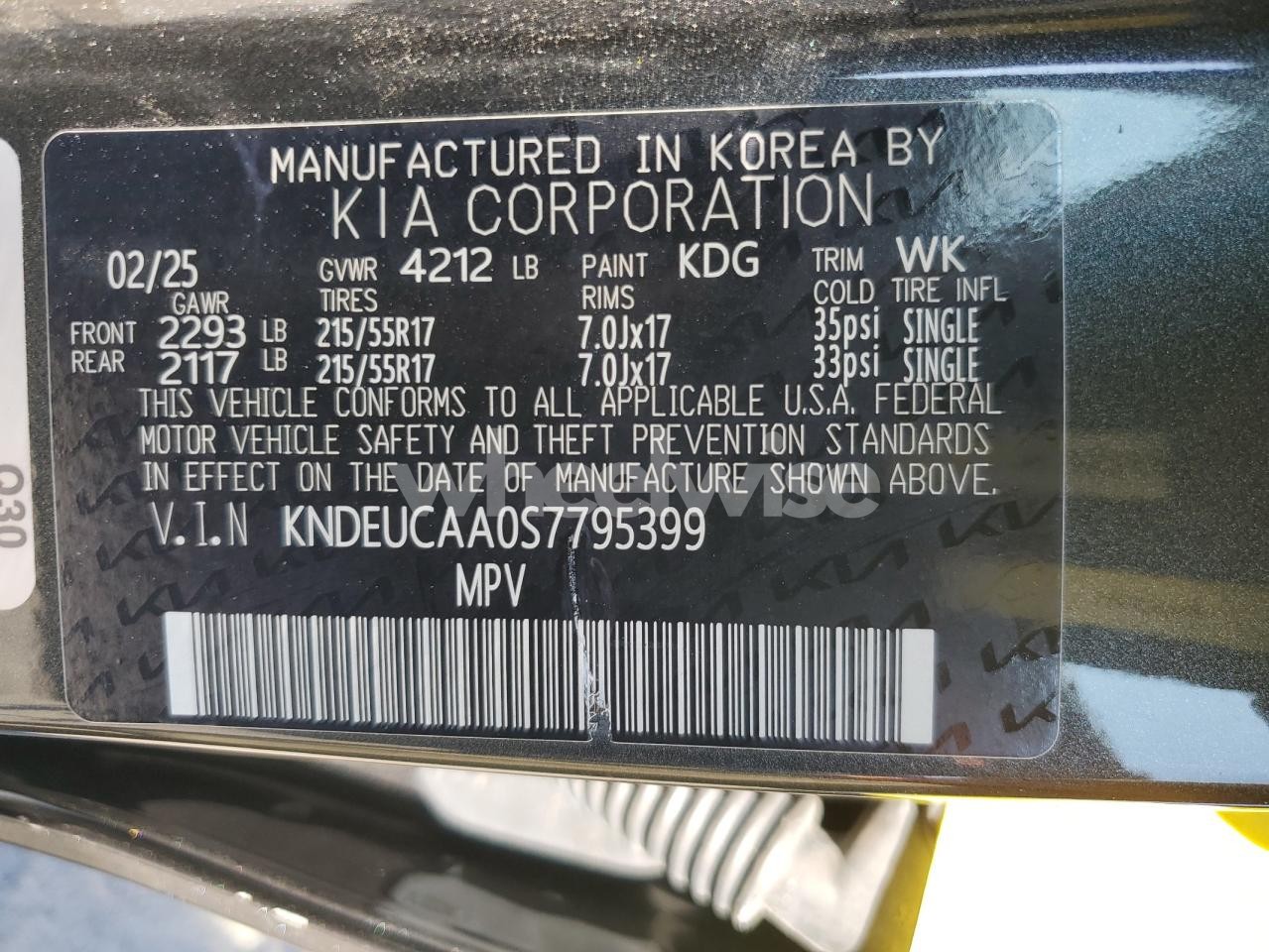 Photo 14 of 2025 KIA SELTOS S (VIN KNDEUCAA0S7795399)