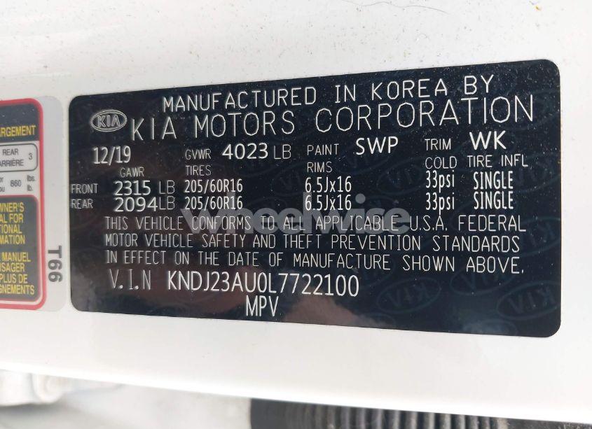 Photo 9 of 2020 Kia Soul S (VIN KNDJ23AU0L7722100)