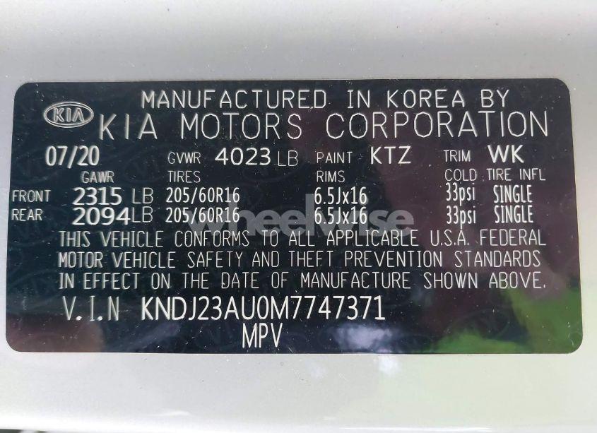 Photo 9 of 2021 Kia Soul S (VIN KNDJ23AU0M7747371)