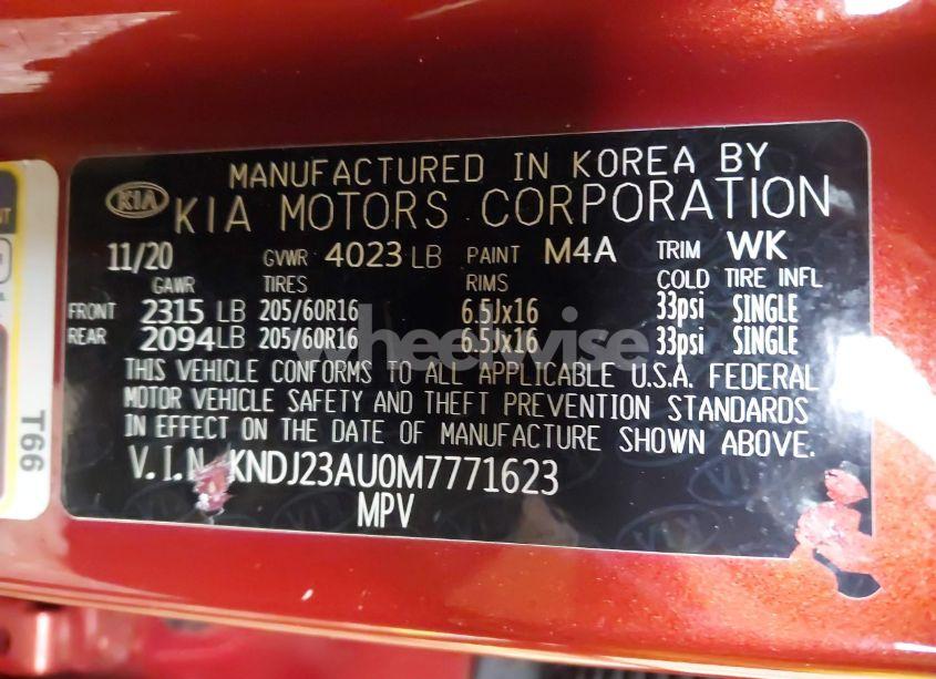 Photo 9 of 2021 Kia Soul LX (VIN KNDJ23AU0M7771623)