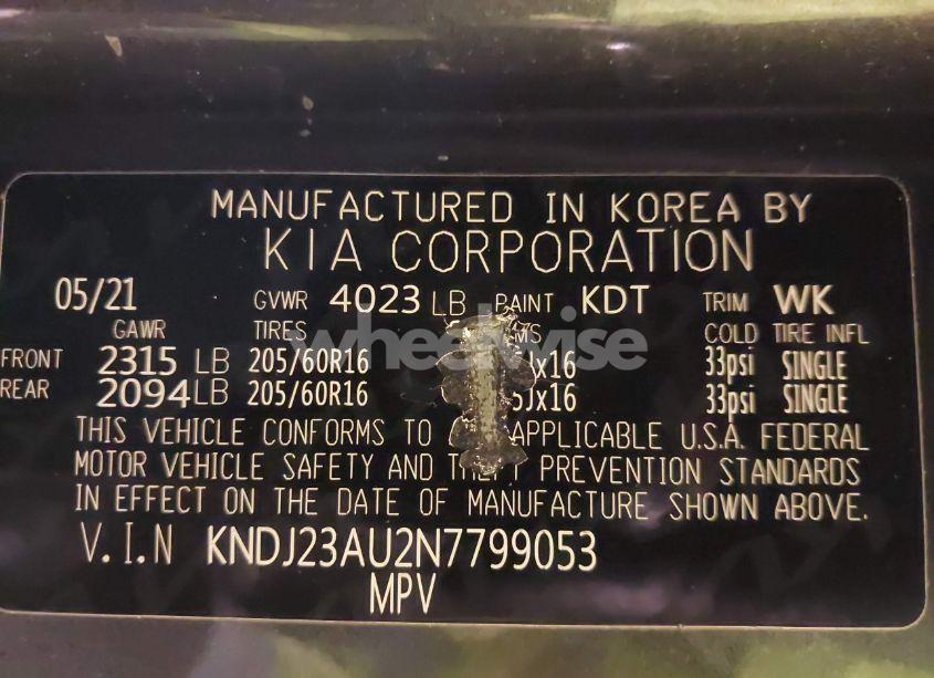 Photo 9 of 2022 Kia Soul LX (VIN KNDJ23AU2N7799053)