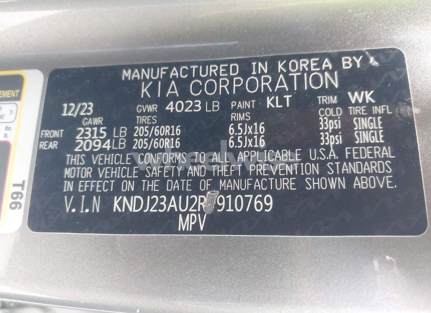 Photo 9 of 2024 Kia Soul LX (VIN KNDJ23AU2R7910769)