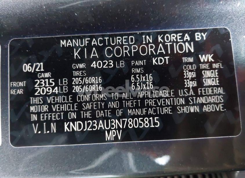 Photo 9 of 2022 Kia Soul LX (VIN KNDJ23AU3N7805815)