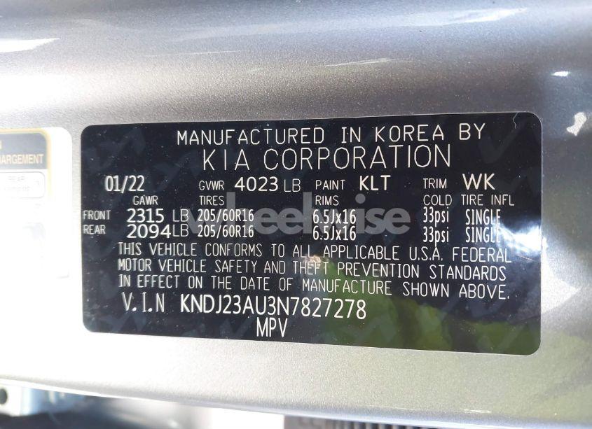 Photo 9 of 2022 Kia Soul LX (VIN KNDJ23AU3N7827278)