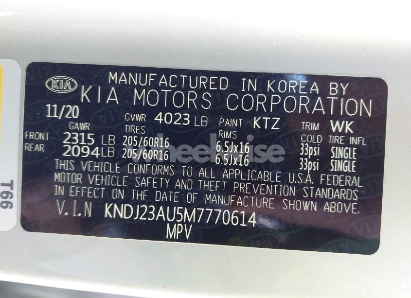 Photo 9 of 2021 Kia Soul S (VIN KNDJ23AU5M7770614)