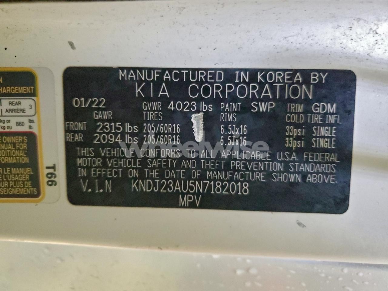 Photo 13 of 2022 KIA SOUL LX (VIN KNDJ23AU5N7182018)