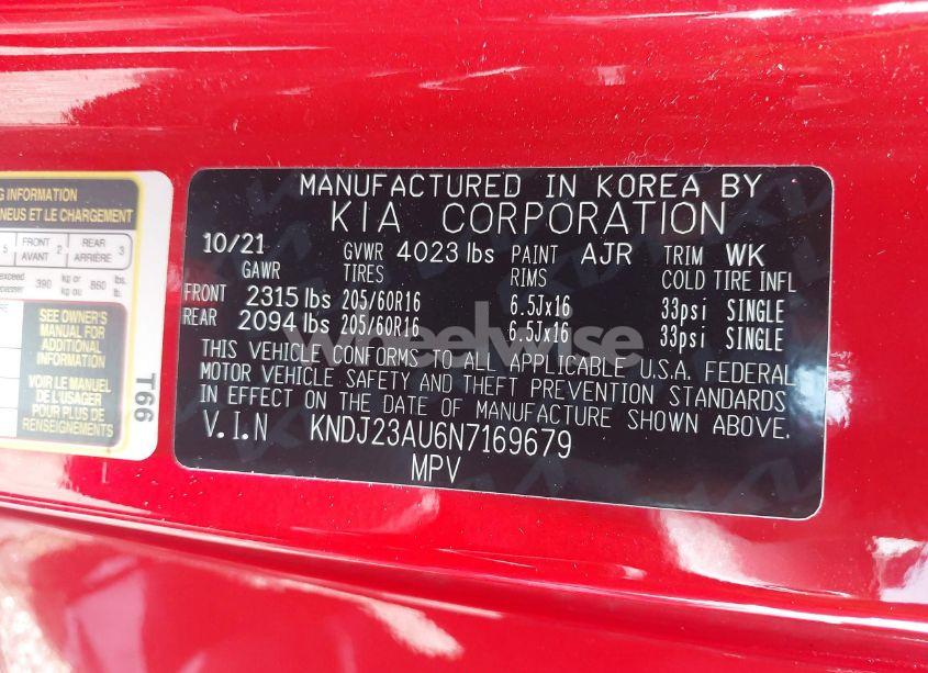 Photo 9 of 2022 Kia Soul LX (VIN KNDJ23AU6N7169679)