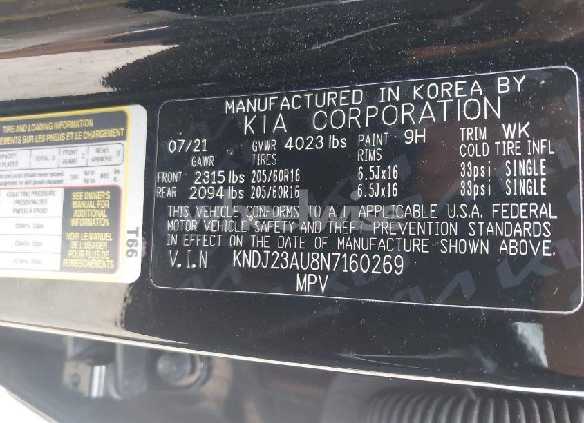 Photo 9 of 2022 Kia Soul LX (VIN KNDJ23AU8N7160269)