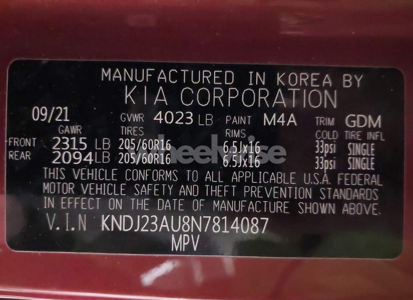 Photo 9 of 2022 Kia Soul LX (VIN KNDJ23AU8N7814087)